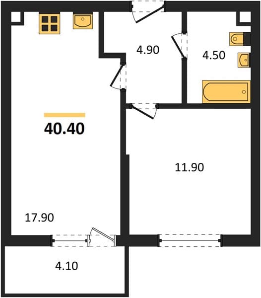 Studio Apartment in Oblaka-3, Novorossiysk