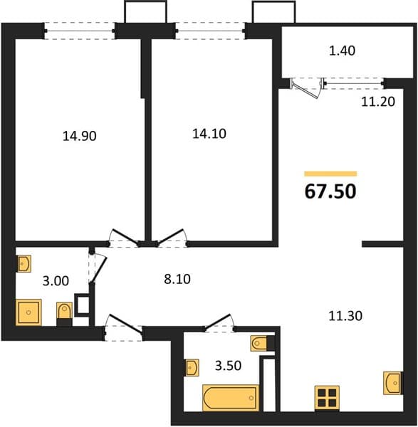 1-Bedroom Apartment in Porto-Novo, Tsemdolina