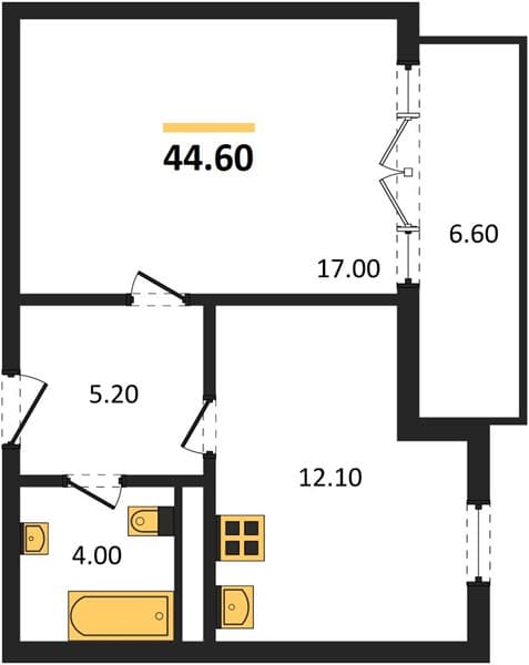 1-Bedroom Apartment in LeePrime Residence Polyana Sochi, Esto-Sadok, Sochi