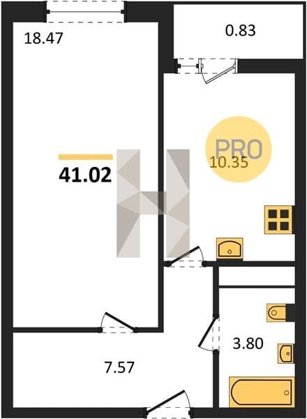 1-Bedroom Apartment in Centralnyy, Anapa