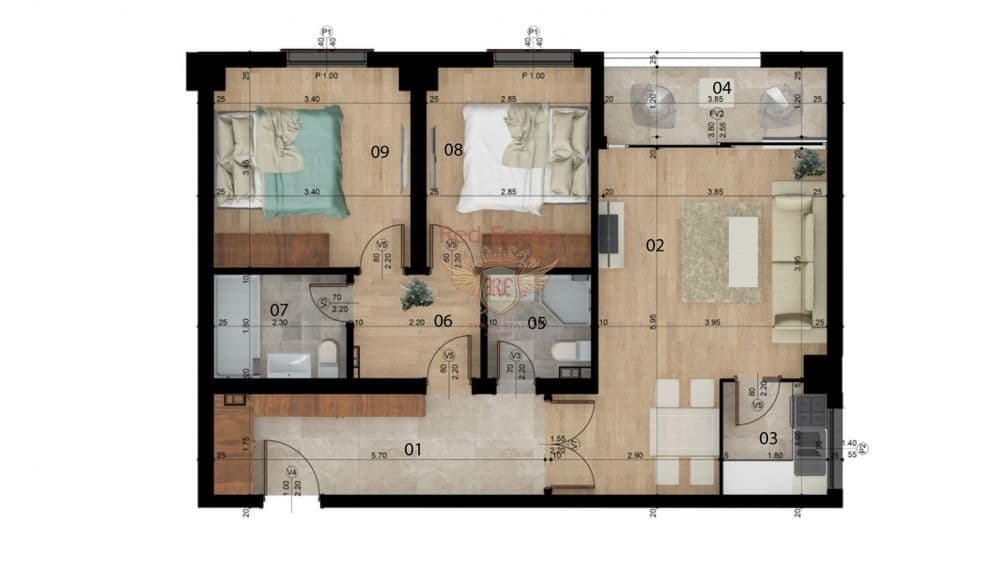 Квартира в Баре, Черногория, 71 м², фото 4