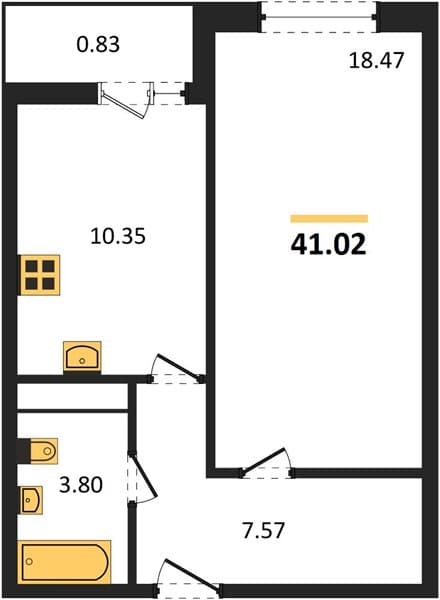 1-Bedroom Apartment in Central, Anapa