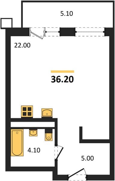 Studio Apartment in Gostinichny Kompleks More Tut, Golubitskaya