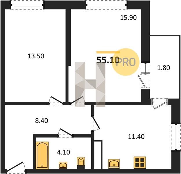 2-Bedroom Apartment in Anapa