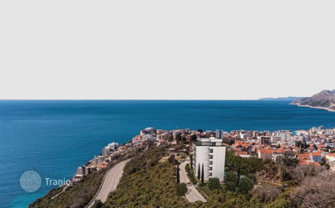 New Apartments with Sea View and Parking in Dobrota, Bar