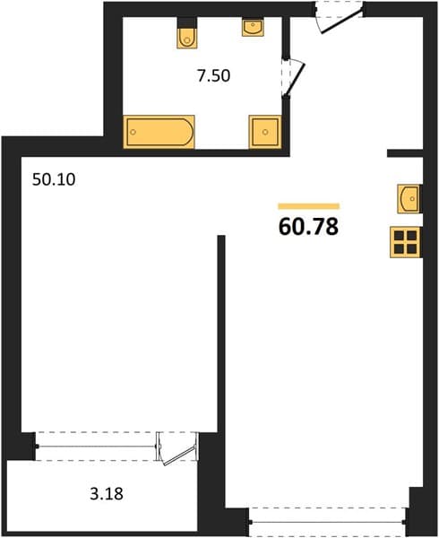 Studio Apartment in Alpika, Sochi