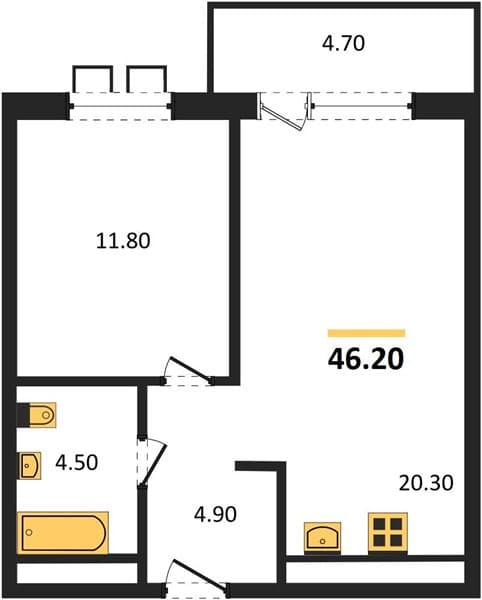Studio Apartment in Gostinichny Kompleks More Tut, Golubitskaya