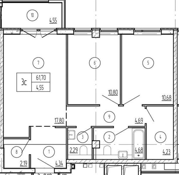 2-Bedroom Apartment in Luchi, Anapa