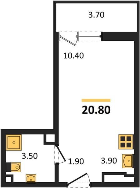 Studio Apartment in Lestoría, Kudepsta, Sochi