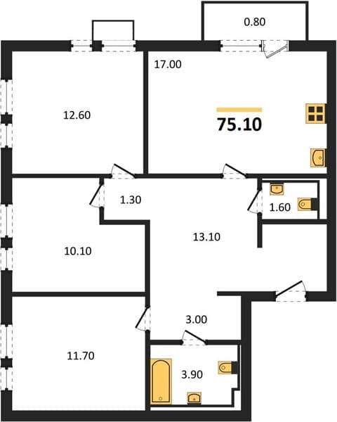 2-Bedroom Apartment with Sea View in Novorossiysk