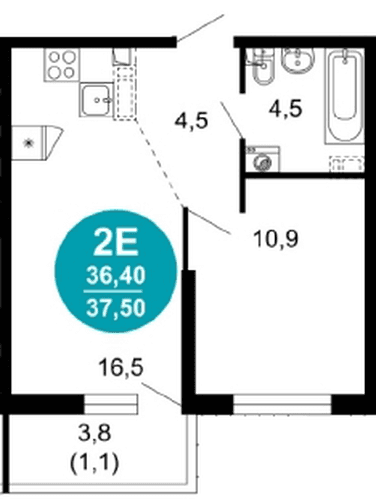 Studio Apartment in Lestoriya, Sochi