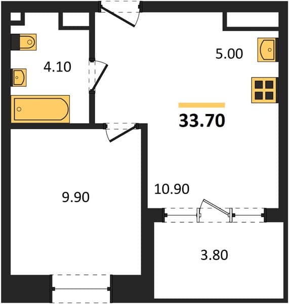 Studio Apartment with Mountain and Sea Views in Sochi