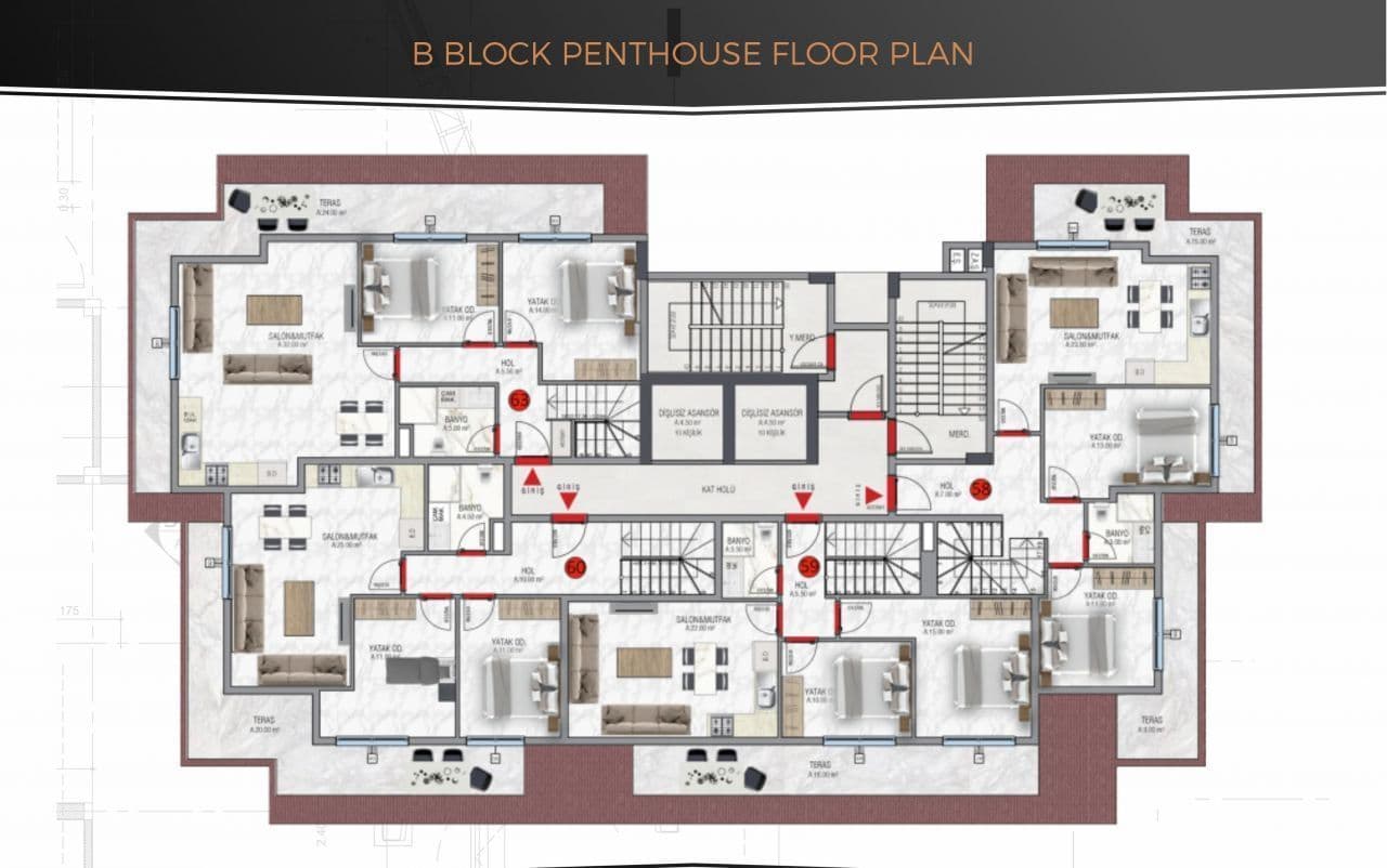Пентхаус в Авсалларе, Турция, 138 м², фото 4