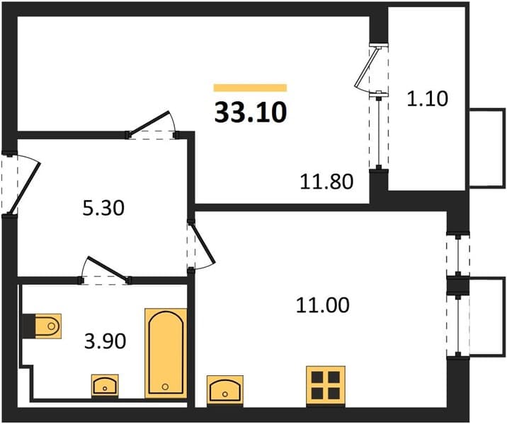 Studio Apartment with Sea View in Novorossiysk