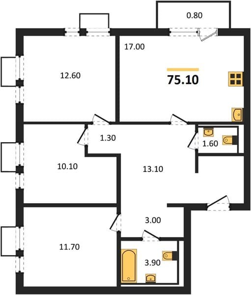 2-Bedroom Apartment with Sea View in Novorossiysk
