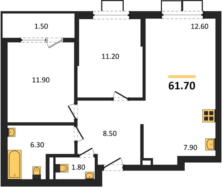 1-Bedroom Apartment in Porto-Novo, Tsemdolina