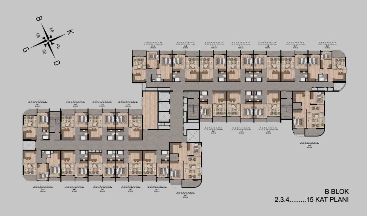 Апартаменты в Мерсине, Турция, 52 м², фото 5