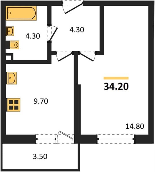 Studio Apartment in Lestoriya, Kudepsta, Sochi