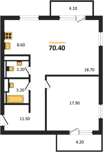 1-Bedroom Apartment in LeePrime Residence Polyana Sochi, Esto-Sadok