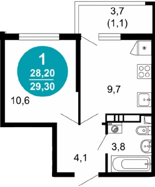 Studio Apartment in Lestoriya, Sochi