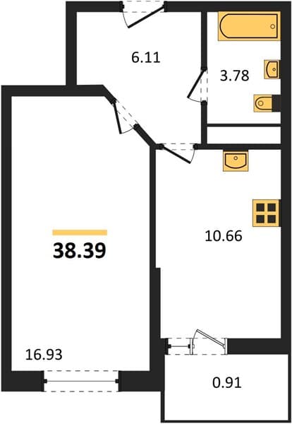 Studio Apartment in Centralny Residential Complex, Anapa