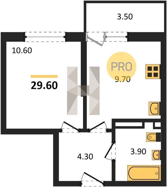 1-Bedroom Apartment in Flora, Kudepta, Sochi