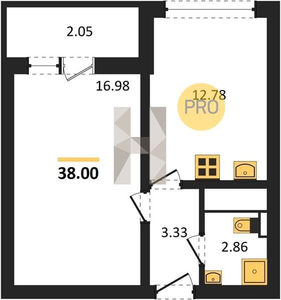 1-Bedroom Apartment in Kislorod, Sochi