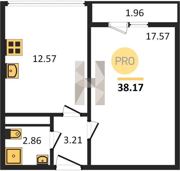 Studio Apartment in Oxygen Complex, Sochi