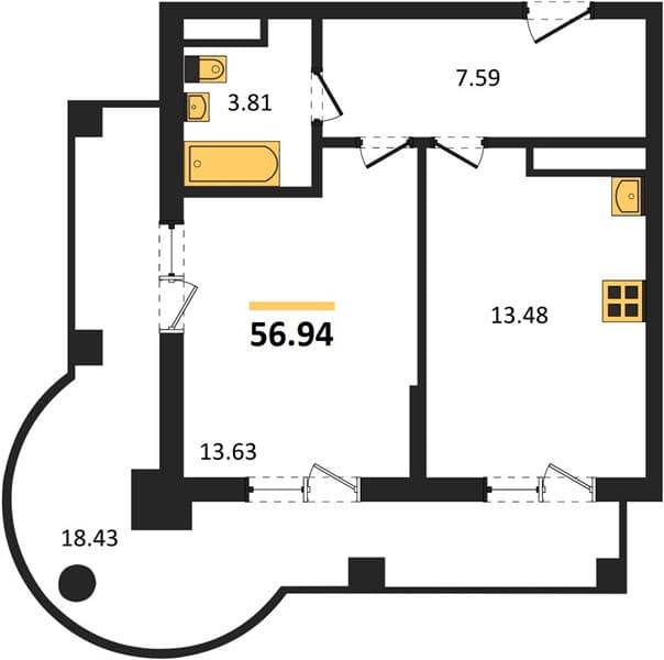 1-Bedroom Apartment in Marine Garden Sochi 4* Hotels and Resort, Sochi