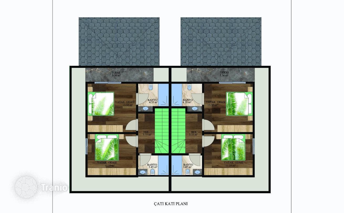 3-Bedroom Townhouses with Mountain Views in Gönük, Kemer