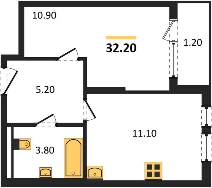Studio Apartment with Sea View in Novorossiysk