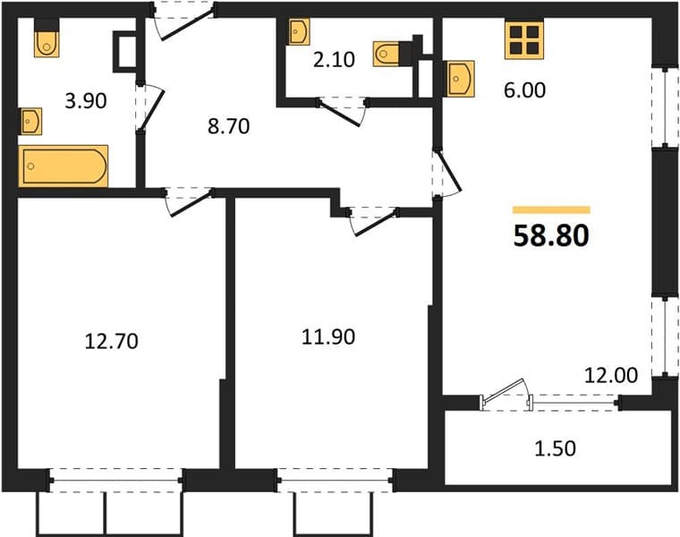 1-Bedroom Apartment in Porto-Novo, Tsemdolina