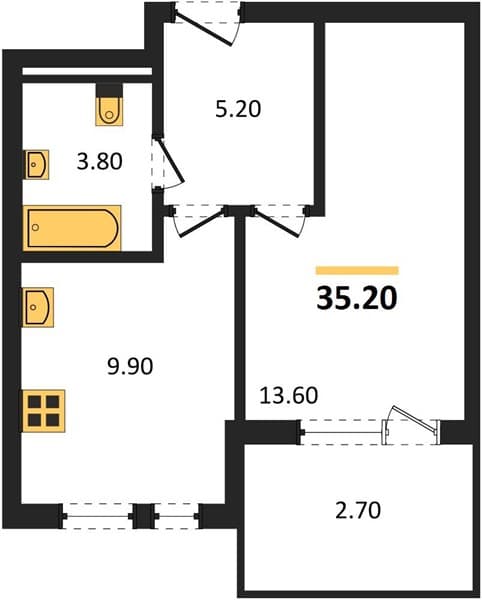 Studio Apartment with Sea View in Novorossiysk