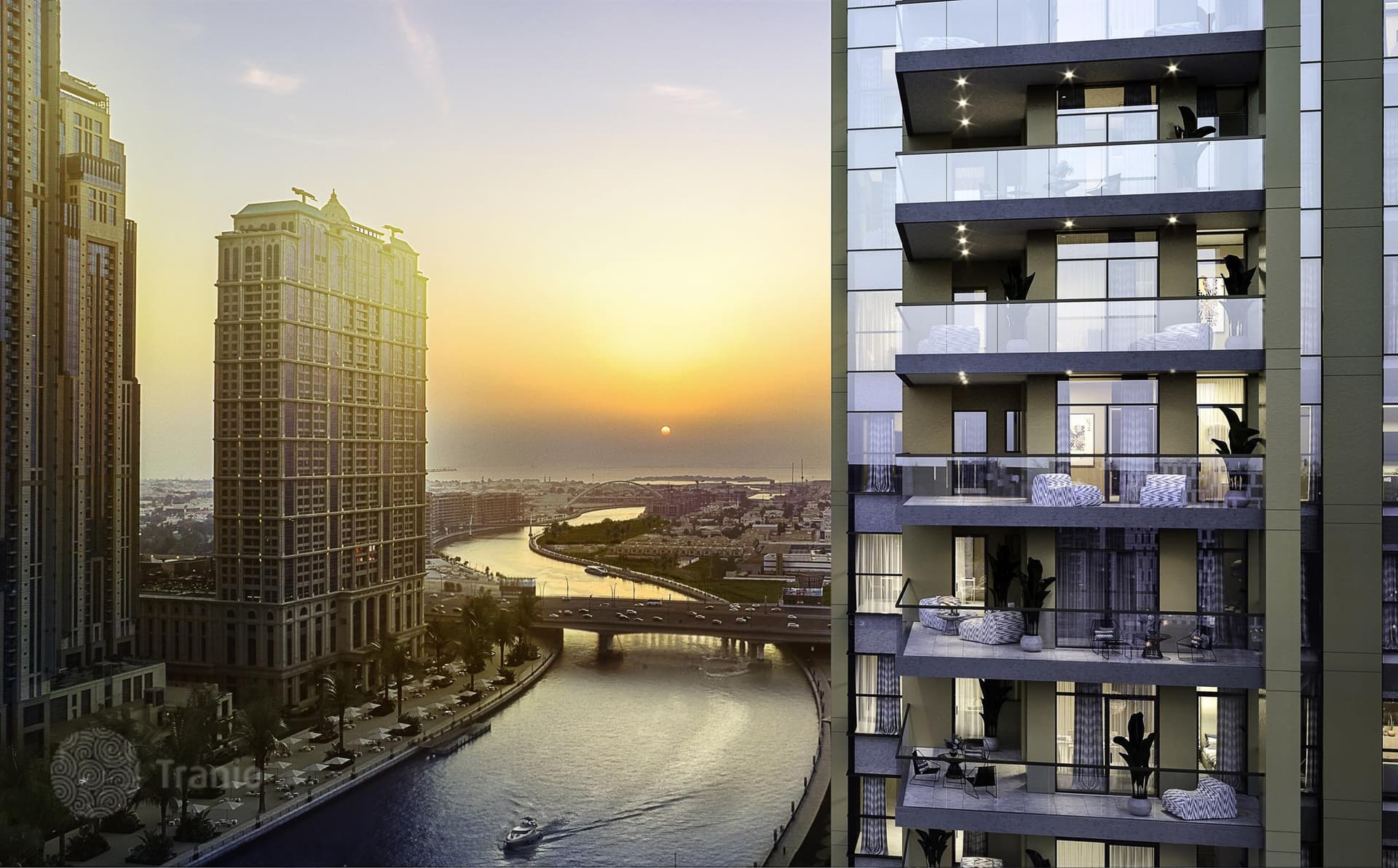 Жилой комплекс Urban Oasis от итальянского дизайнера, на берегу водного канала, с видом на город, Business Bay, Дубай, ОАЭ