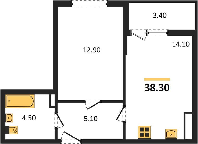 1-Bedroom Apartment in Lestoria, Sochi