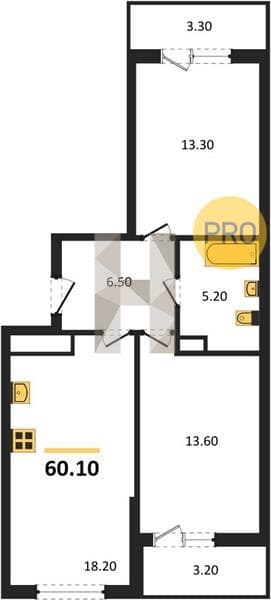 1-Bedroom Apartment in Oblaka-3, Novorossiysk