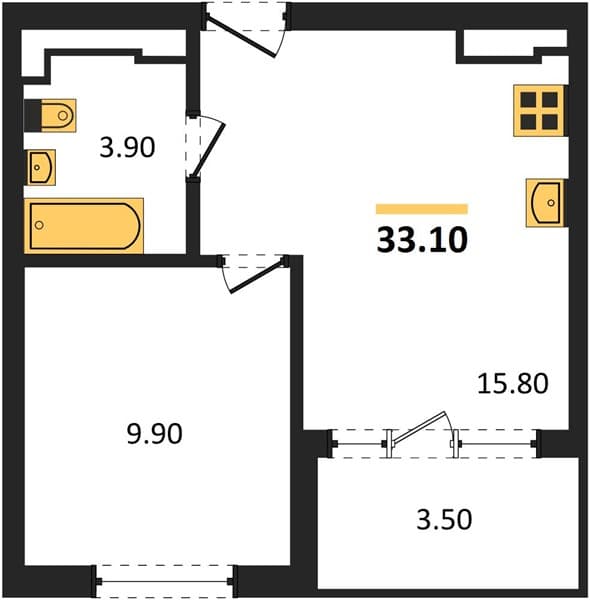 Studio Apartment in Neskuchny Sad, Sochi