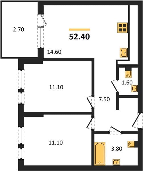 2-Bedroom Apartment with Sea View in Novorossiysk