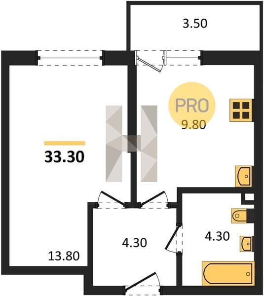 Studio Apartment in Flora, Sochi