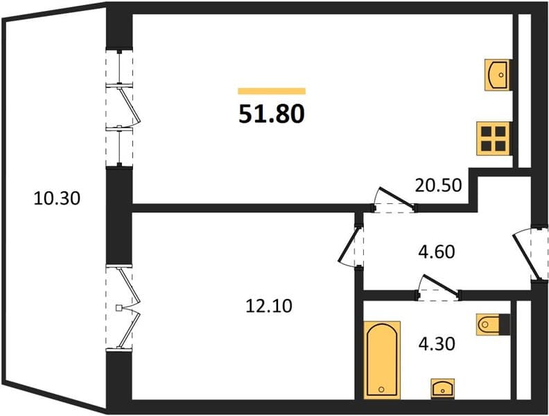 1-Bedroom Apartment in Morello Hotel Complex, Anapa