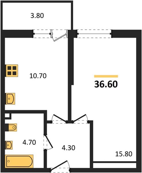 Studio Apartment in Lestoriya, Kudepsta, Sochi
