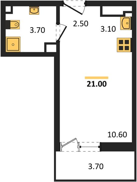 Studio Apartment in Lestoriya, Sochi