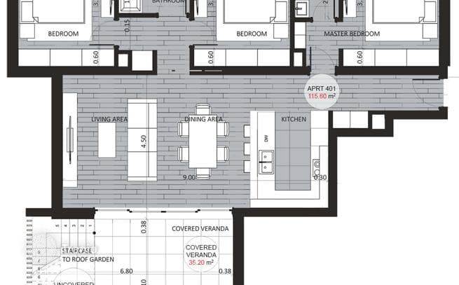 3-Bedroom Penthouse with Terrace in Germasogeia, Limassol, photo 2