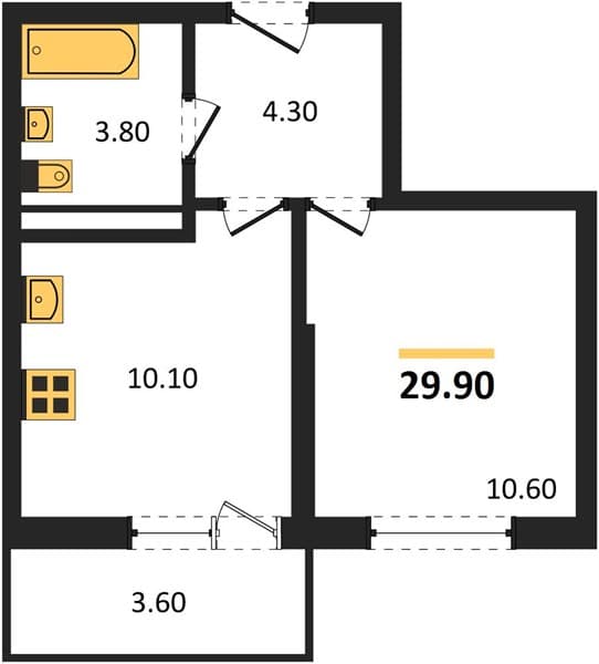 Studio Apartment in Lestoria, Kudepsta, Sochi