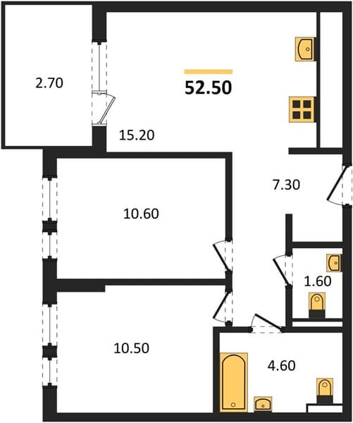 1-Bedroom Apartment in Barsa, Novorossiysk