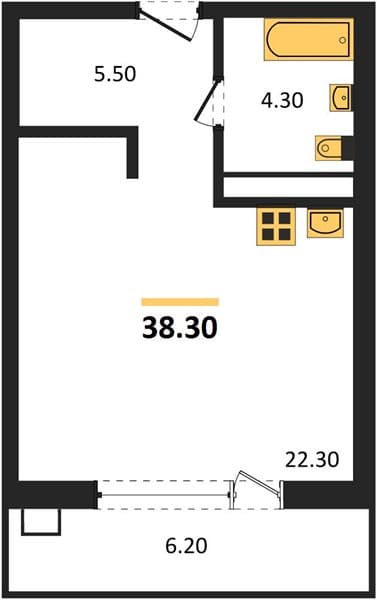 Studio Apartment in Gostinichny Kompleks More Tut, Golubitskaya