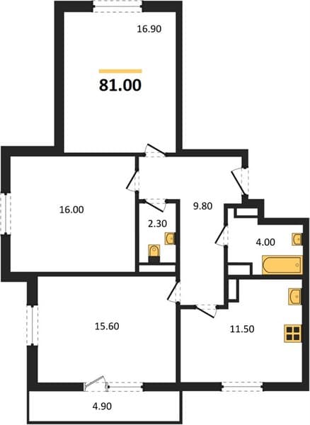 3-Bedroom Apartment in Mountain Quarter, Sochi