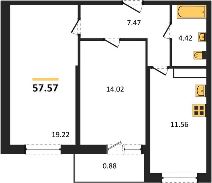 2-Bedroom Apartment in Centralny (Gamma), Anapa