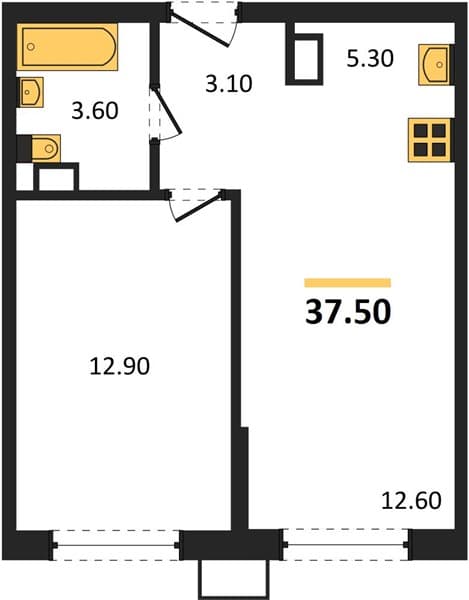 Studio Apartment in Porto-Novo, Tsemdolina, Novorossiysk