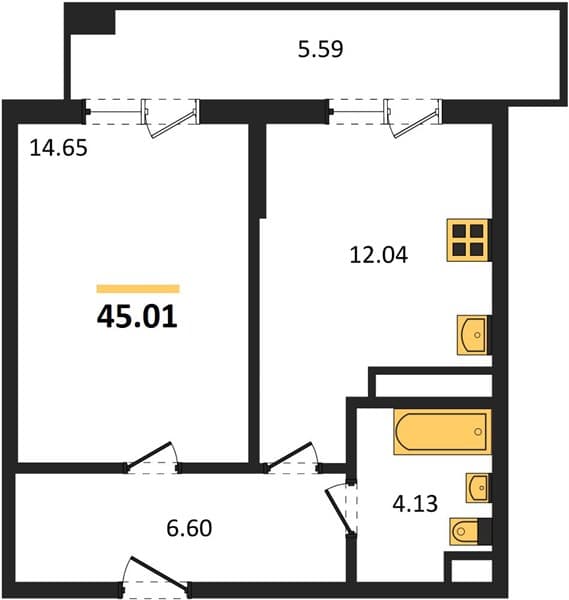1-Bedroom Apartment with Thermal Spa in Marine Garden Sochi, Sochi